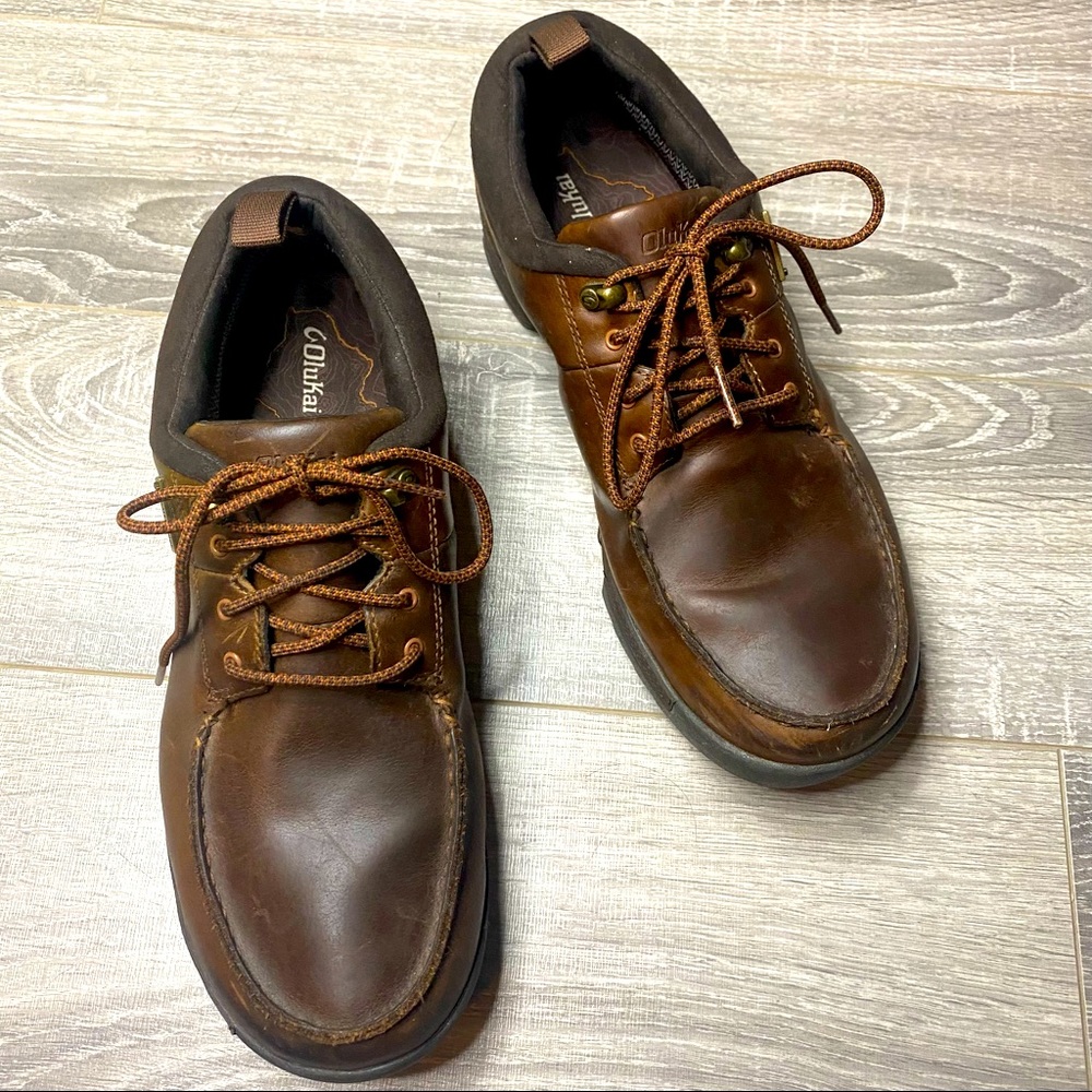Olukai Makoa Waterproof leather laced shoes